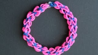 Rainbow loom Twist square armband bracelet [upl. by Milburr]