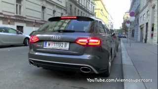 2013 Audi RS4 Avant  start up Sound [upl. by Mannes]