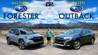 SIBLING RIVALS  2025 Subaru Forester vs Subaru Outback Comparison [upl. by Layol36]