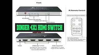 DINGLE 4X1 HDMI SPLITTERSWITCH [upl. by Schnell]