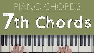 Piano Chords Major 7ths Minor 7ths amp Dominant 7ths [upl. by Atnaloj]