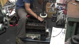 1932 ford 117 model A or B flathead race block crack repair by tatro machine [upl. by Atoked]