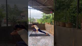 Elevated pigeon pose has many benefits 🧘‍♀️ asana yoga mobility yogateacher [upl. by Cesaria]