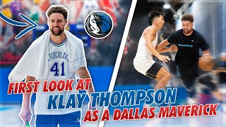 Klay Thompson Makes His Dallas Mavericks Debut [upl. by Luapnhoj507]