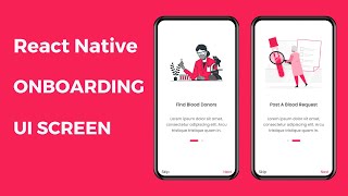 Onboarding UI Screen in React Native  React Native UI [upl. by Eak]