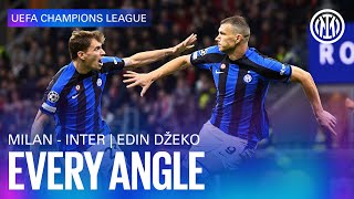 EDIN DZEKO GOAL vs MILAN  EVERY ANGLE  CHAMPIONS LEAGUE ⚫🔵 [upl. by Fernande536]