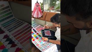 Lehenga Making Process  Multi color Sequence Embroidery work Designer Lehenga choli lehengas [upl. by Cirdek975]