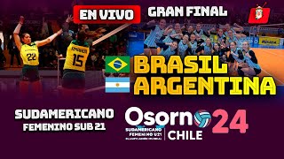 🔴BRASIL VS ARGENTINA EN VIVO  GRAN FINAL SUDAMERICANO DE VOLEY FEMENINO SUB 21  29 SEPTIE [upl. by Stroud711]