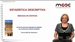 Estadística descriptiva Medidas de síntesis II Módulo 2 [upl. by Nitnerb]