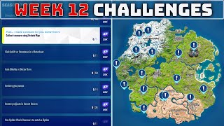 FORTNITE CHALLENGES WEEK 12 Collect Treasure Visit Adrift amp Destroy Gas Pumps Season 1 Quests [upl. by Danny567]