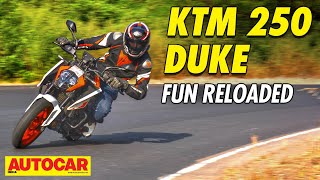 2024 KTM 250 Duke review  Big thrills  Autocar India [upl. by Nnylirej]