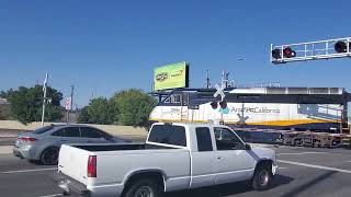 Amtrak California San Joaquin train 717 passing McKinley Ave Fresno ca [upl. by Dayle]