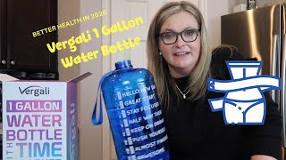 Vergali 1 Gallon Water Bottle with Time Marker and Straw Review from Amazoncom [upl. by Yrok]