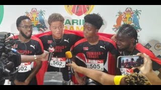 Trinidad and Tobago Boys U20 4x100m relay team wins gold medal at the 2024 CARIFTA Games [upl. by Nodyarg]