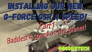 Installing a GForce GSR 4 speed Transmission Into the Boogie Man Gasser [upl. by Htnamas]