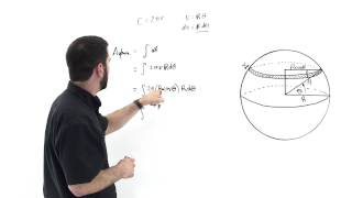 Surface Area of a Sphere equation derived with calculus [upl. by Jordain]