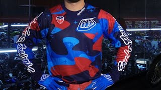 Troy Lee Designs SE Air Cosmic Camo Vented Motorcycle Jersey and Pants Review [upl. by Eecart387]