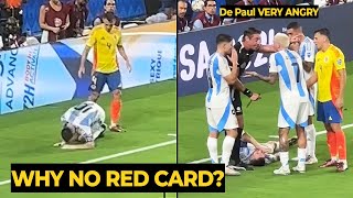 De Paul was VERY ANGRY after MESSI got crazy tackle from Colombia player  Football News Today [upl. by Latoniah]