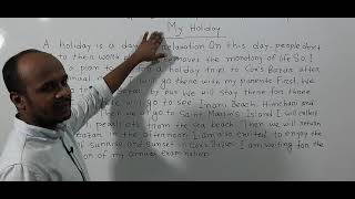 Class Four Subject English Class No21 Topic Short CompositionYour Holiday [upl. by Louanne633]