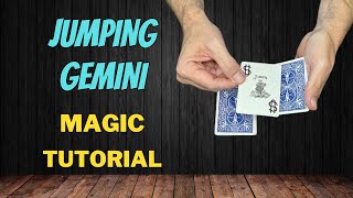 Jumping Gemini  Sleight Of Hand Magic Card Trick Tutorial [upl. by Llerahc]