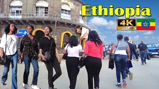 ፒያሳ Addis Ababa Walking Tour 353 Piassa70Dereja 🇪🇹 Ethiopia 4K [upl. by Egwan]