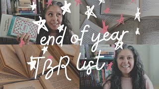 End of the year reading goals and TBR list [upl. by Dnomse929]