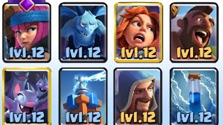 Clash Royale War Battle Defeating 34 Elixir Wizard Hog Rider Deck [upl. by Sherrer862]