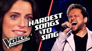 HARDEST songs to sing on The Voice Blind Auditions [upl. by Maxim]