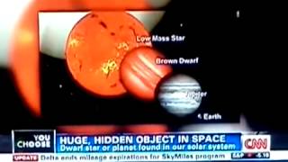 A news bulletin on CNN declares a large hidden object 4 times the size of Jupiter [upl. by Kcirdot]