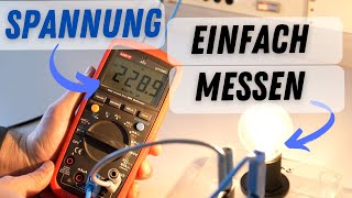 Spannung einfach messen mit Multimeter  Elektrotechnik [upl. by Yekcin79]