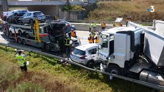 Mulhouse  un mort et trois blessés dans un accident sur lA35 [upl. by Kreda]