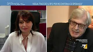 Vittorio Sgarbi allimmunologa Antonella Viola quotSe diventa ministro dica che le regioni gialle [upl. by Godden]