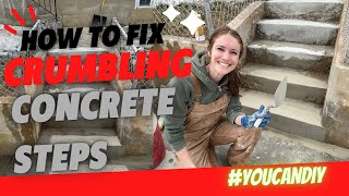 How to Fix Crumbling ConcreteCement Steps [upl. by Hodgkinson]