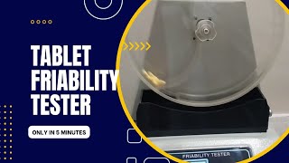 Friability Tester Roche friabilitor how to use tablet Friability Tester [upl. by Haik]