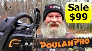 On SALE Poulan Pro Chainsaw 18 Inch 42cc Unboxing Start Up and Operation [upl. by Wardlaw486]