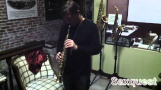 Chris Potter plays an early Adolphe Sax soprano saxophone circa 1856 at Saxquest [upl. by Autrey]