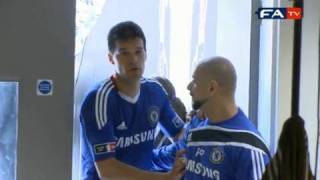 FA Cup Final 2010  Ballack injury  exclusive behind the scenes [upl. by Letnuahs]