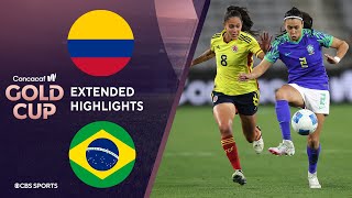 Colombia vs Brazil Extended Highlights  CONCACAF W Gold Cup I CBS Sports Attacking Third [upl. by Ennaej]