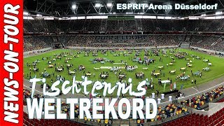 Tischtennis Rundlauf Weltrekord 4k 1252 Spieler 102 Tische ESPRIT Arena Düsseldorf  乒乓球 [upl. by Cinemod]