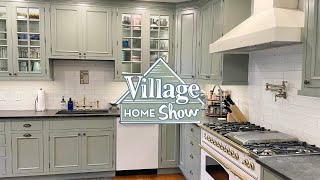 Evergreen Fog Painted Kitchen Tour With Virginia Mist Granite [upl. by Anilegnave]