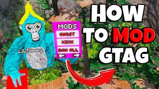 HOW TO GET MODS IN GORILLA TAG Steam And Quest  Super Easy Works 2024 [upl. by Alledi]