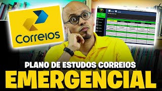 😱PLANO DE ESTUDOS EMERGENCIAL CONCURSO CORREIOS 2024 [upl. by Leela]