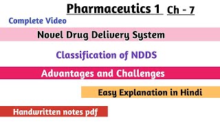 Novel Drug Delivery System  Ch  7  d Pharma  Drishti Pharma [upl. by Auria599]