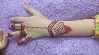 Simple back hand Mehndi design  Mehndi design Simple [upl. by Yednarb]