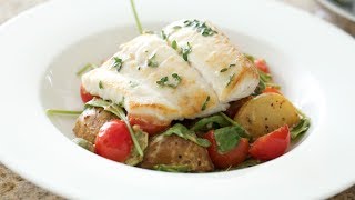 Pan Roasted Halibut  Byron Talbott [upl. by Salchunas630]