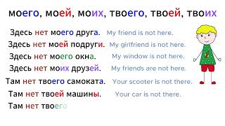 РКИ Родительный падеж местоимений  Russian Pronouns in the Genitive Case [upl. by Neelav651]