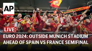 LIVE Outside stadium ahead of France vs Spain in Euro 2024 semifinal [upl. by Nofpets]