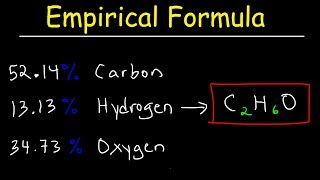 Empirical Formula amp Molecular Formula Determination From Percent Composition [upl. by Yartnoed]