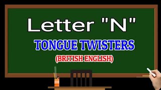 Tongue Twister  Letter N  Kids Tongue Twister  Tongue Exercise [upl. by Airbma]