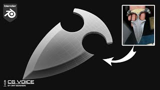 Push dagger knife modeling in blender  blender modeling [upl. by Siramay339]